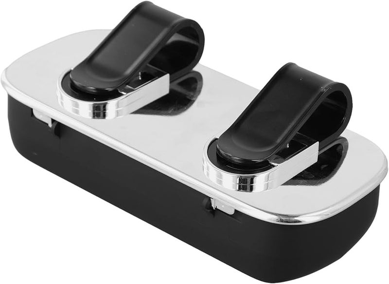 Black Car Sun Visor Sunglasses Holder Organizer With Scratch Protection - Image 4